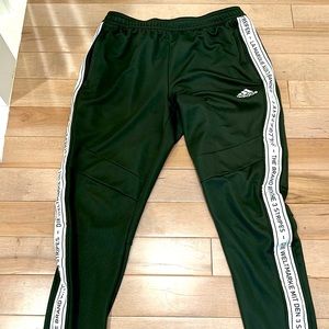 Adidas track pants green